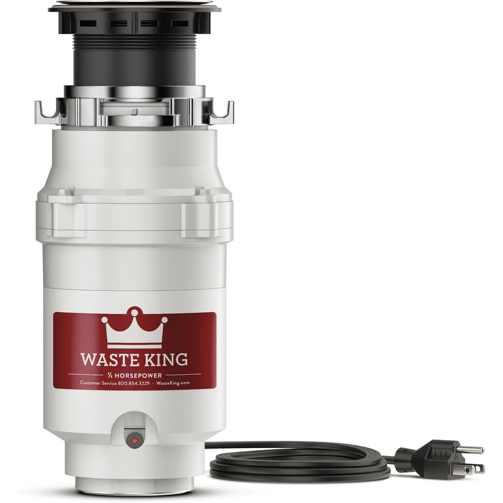 image:imageWaste King Garbage Disposal for Kitchen Sink with Power Cord L100112 HP Continuous Feed