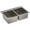 image:imageMoen Prep 18Gauge Stainless Steel Dual Mount Apron Front 33 x 22 x 9 Modern Single Bowl Kitchen Sink with Bottom Grid Included GS181092BDouble Bowl