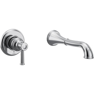 Belfield Chrome Single Handle Wall Mount Tub Filler High Flow Tub Faucet with 10″ Spout Reach, WT9021