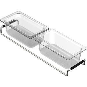 Moen 215820 Luxe Chef Workstation System Accessory, Acrylic Prep Bins with Lids, Clear, 2 Pack