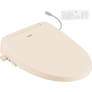 Moen 3-Series Biscuit Standard Electronic Bidet Seat with Remote Control for Elongated Toilets, Electrical Outlet Required, EB1500-EBS