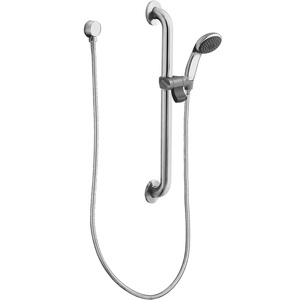 Moen 52224GBM25 Commercial Slide Bar/Grab Bar Hand Shower System 2.5 gpm, Chrome
