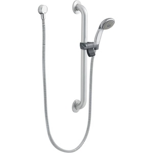 Moen 52224GBP25 Commercial Slide Bar/Grab Bar Hand Shower System 2.5 gpm, Chrome