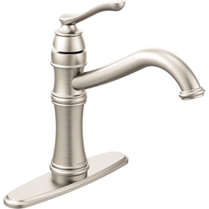 Moen 7240ORB Belfield Traditional One Handle High Arc Kitchen Faucet with Optional Deckplate Included, Oil Rubbed Bronze(Stainless Steel)