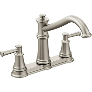 Moen 7250C Belfield Traditional Two Handle High Arc Kitchen Faucet, Chrome(Stainless Steel)