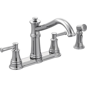 Moen 7255ORB Belfield Traditional Two Handle High Arc Kitchen Faucet with Side Spray, Oil Rubbed Bronze(Chrome)