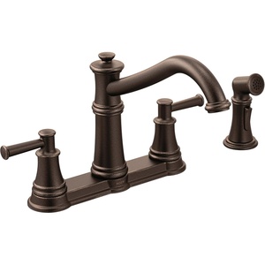 Moen 7255ORB Belfield Traditional Two Handle High Arc Kitchen Faucet with Side Spray, Oil Rubbed Bronze(Oil Rubbed Bronze)