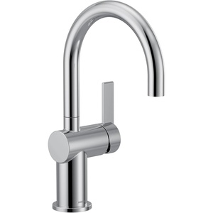 Moen 7622BL CIA Pulldown Kitchen Faucet with Power Boost, Includes Optional Chrome and Brushed Gold Accents, Matte Black with(Chrome)