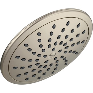 Moen 8-Inch Fixed Eco-Performance Rainshower Showerhead, Matte Black, 6345EPBL(Brushed Nickel)
