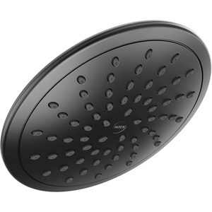 Moen 8-Inch Fixed Eco-Performance Rainshower Showerhead, Matte Black, 6345EPBL(Matte Black)