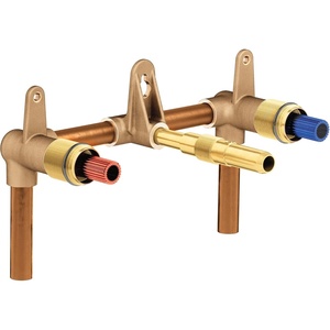 Moen 9700 M-PACT Wallmount Bathroom Sink Faucet Rough-in Valve, 1/2-Inch CC with Mounting Brackets