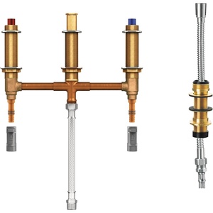 Moen 9797 Roman Tub with Shower Diverter 10-Inch Centers with 1/2-Inch PEX and 1/2-Inch CPVC Adapters
