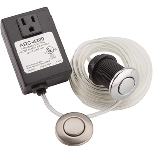 Moen ARC-4200-CH/SN Disposer Air Switch Controller for Under Sink Garbage Disposal, Chrome/Satin Nickel