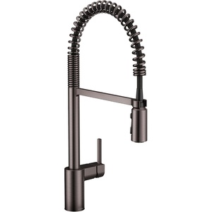 Moen Align Brushed Gold 3-in-1 Water Filtration Pre-Rinse Spring Pull Down Kitchen Faucet, Water Filter for Sink Faucet Sold Separately, F5923BG(Black Stainless)