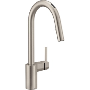 Moen Align Brushed Gold 3-in-1 Water Filtration Pre-Rinse Spring Pull Down Kitchen Faucet, Water Filter for Sink Faucet Sold Separately, F5923BG(Spot Resist Stainless)
