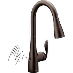 Moen Arbor Oil Rubbed Bronze Motionsense Wave Touchless One-Handle Pulldown Kitchen Faucet Featuring Power Clean, 7594EWORB(Oil Rubbed Bronze)