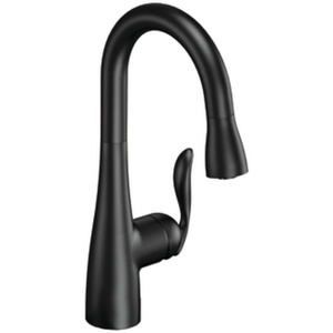Moen Arbor Pulldown Bar Faucet with Reflex and Power Clean, 5995SRS | Pulldown bar faucet, Reflex docking system, Power Clean spray, Spot resist stainless finish, One-handle control(Matte Black)