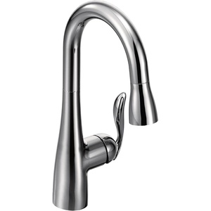 Moen Arbor Pulldown Bar Faucet with Reflex and Power Clean, 5995SRS | Pulldown bar faucet, Reflex docking system, Power Clean spray, Spot resist stainless finish, One-handle control(Chrome)