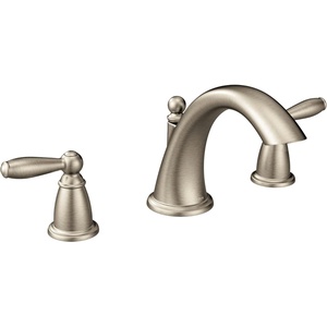 Moen Brantford Brushed Nickel 2-Handle Deck Mount Roman Tub Faucet Trim Kit, Valve Required, T4943BN(Brushed Nickel)