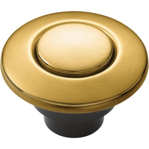 Moen Brushed Gold Garbage Disposal Air Switch Coordinating Decorative Button, Decorative Button Only, Housing Required, AS-4201-BG