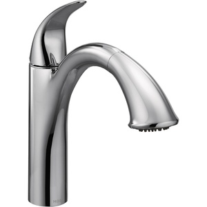 Moen Camerist Oil-Rubbed Bronze One-Handle, Single Hole Kitchen Faucet with Pullout Spout, Bathroom Sink has Deck Plate for Three-Hole Countertop, Drain Trim Included, 7545ORB(Chrome)