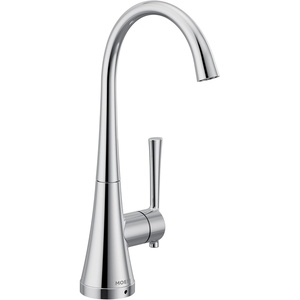Moen Chrome Kurv One-Handle High Arc Single Mount Cold Water Beverage Faucet with Optional Filtration System, S5560(Chrome)