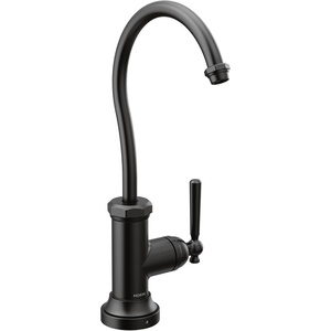 Moen Chrome Paterson Sip Industrial Cold Water Kitchen Beverage Faucet with Optional Filtration System, S5540(Matte Black)