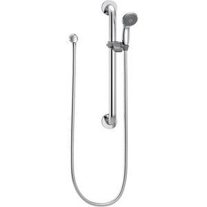 Moen Commercial Chrome 24-Inch Slide Bar/Grab Bar Hand Shower System 1.5 gpm, 52224GBM15