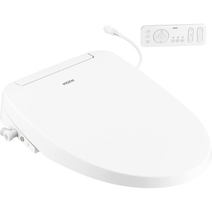 Moen EB1500-E 3-series Electronic Bidet Toilet Seat with Heated Seat and Remote Control – White, Adjustable Temperature and Pressure, Self-cleaning Nozzle, Comfort, Hygienic(EB1500 – Elongated)