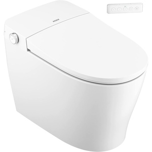 Moen ET900 2-Series Tankless Bidet One Piece Elongated Bidet Toilet with Remote, Auto Flush, and Warm Air Dryer, and Temperature Control, White(ET900)