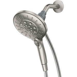 Moen Engage Chrome Magnetix Six-Function 5.5-Inch Wide Handheld Shower Head with Hose and Magnetic Docking System, 26112(Spot Resist Brushed Nickel)