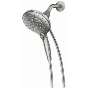 Moen Engage Chrome Magnetix Six-Function 5.5-Inch Wide Handheld Shower Head with Hose and Magnetic Docking System, 26112(Spot Resist Brushed Nickel (Pack of 2))