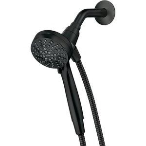 Moen Engage Magnetix Spot Resist Brushed Nickel 3.5-Inch Six-Function Detachable Handheld Showerhead with Magnetic Docking System, 26100SRN(Matte Black)