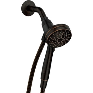 Moen Engage Magnetix Spot Resist Brushed Nickel 3.5-Inch Six-Function Detachable Handheld Showerhead with Magnetic Docking System, 26100SRN(Mediterranean Bronze)