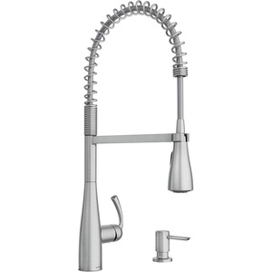 Moen Essie Pre-Rinse Pulldown Kitchen Faucet w/Soap, 87814SRS(Spot Resist Stainless)