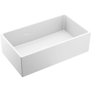 Moen FC331910 Apron-Front Fireclay Single Bowl Undermount Kitchen Sink, 33″, White