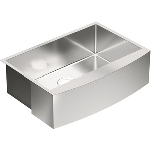 Moen G18121 Prep 18-Gauge Steel Undermount Farmhouse Apron Front Single Bowl Kitchen Sink, 30-Inch x 21-Inch, Stainless Steel