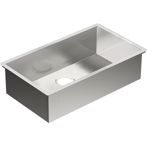Moen G18180 Prep 18-Gauge Steel Undermount Single Bowl Kitchen Sink, 31-Inch x 18-Inch, Stainless Steel