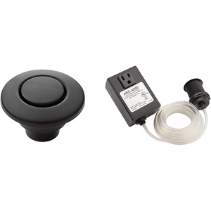Moen Garbage Disposal Air Switch Decorative Button, Black, AS-4201-BL + Air Switch Base and Control Unit – ARC-4200, Black