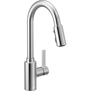 Moen Genta LX Touchless Kitchen Faucet, MotionSense Wave Sensor, High Arc Pulldown with Power Clean Spray, One-Handle, Chrome, 7882EWC(Chrome)