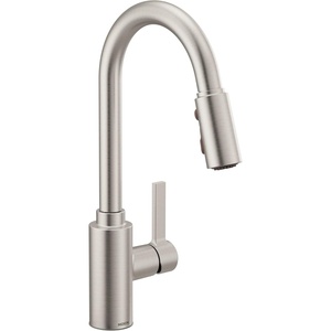 Moen Genta LX Touchless Kitchen Faucet, MotionSense Wave Sensor, High Arc Pulldown with Power Clean Spray, One-Handle, Chrome, 7882EWC(Spot Resist Stainless)