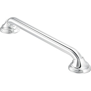 Moen Home Care Bathroom Safety 16 Inch Designer Stainless Steel Handicap Grab Bar for Bathtub and Shower, Concealed Screws, Brushed Nickel, LR8716D3BN(Chrome)