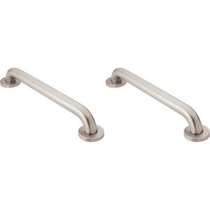Moen Home Care Bathroom Safety 18 Inch Stainless Steel Handicap Grab Bar for Bathtub and Shower, Elderly Assistance Product with Concealed Screws, Polished Brass, R8918(Inoxidable)