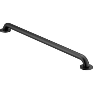 Moen Home Care Bathroom Safety 36 Inch Stainless Steel Handicap Grab Bar for Bathtub and Shower, Elderly Assistance Product with Concealed Screws, Matte Black, R8936BL