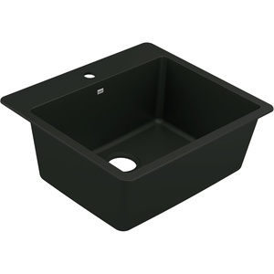 Moen Host Black Granite 33-Inch Wide x 9.5-Inch Deep Dual Mount Single Bowl Kitchen Sink, GGB3026B(Black)