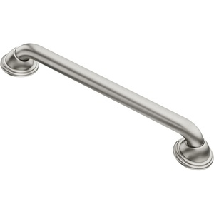 Moen LR8724D2CH Bathroom Safety 24-Inch Designer Stainless Steel Grab Bar with Concealed Screws, Chrome(Brushed Nickel)