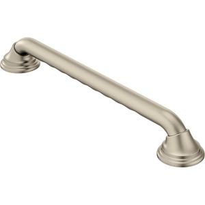 Moen LR8724D3CH Bathroom Safety 24-Inch Ultima Designer Bathroom Grab Bar, Chrome(Brushed Nickel)
