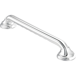 Moen LR8724D3GOWB Bathroom Safety 24-Inch Designer Safety Bathroom Grab Bar with Curled Grip, Old World Bronze(Chrome)