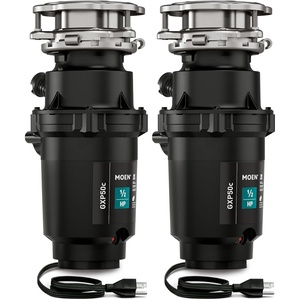 Moen Lite Series PRO Compact Continuous Feed Garbage Disposal for Kitchen Sink with Power Cord, GXP33C(0.5 HP (Pack of 2))