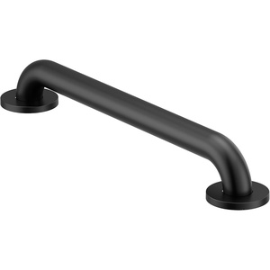 Moen Matte Black 18-Inch Shower Grab Bar, Bathroom Safety Grip for Handicapped or Elderly, R8918BL